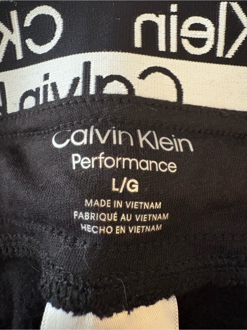 Calvin Klein (never worn) Black Logo Waistband Jogger Pants - Picture 4 of 5